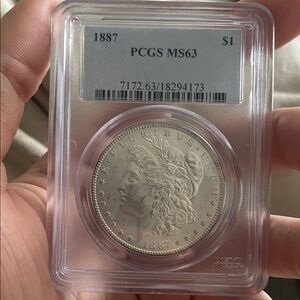 1887 Silver Coin in Protective Case
